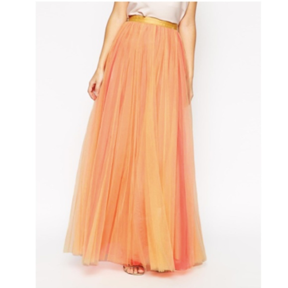 Needle & Thread Dresses & Skirts - Needle & Thread Sunflower Tulle Maxi Skirt